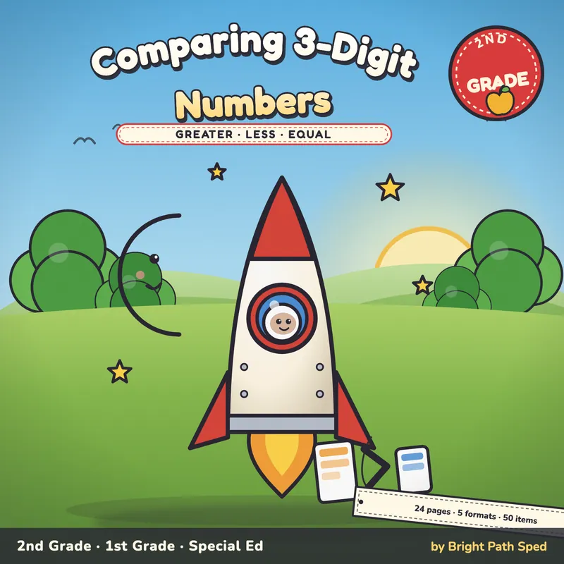 Comparing 3-Digit Numbers Worksheets, image 1 of 4