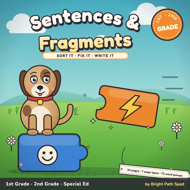 Complete Sentences and Fragments Worksheets, image 1 of 4