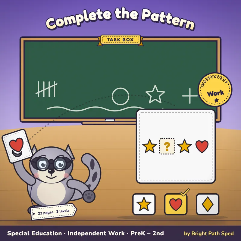 Complete the Pattern Star or Heart Task Box, image 1 of 4