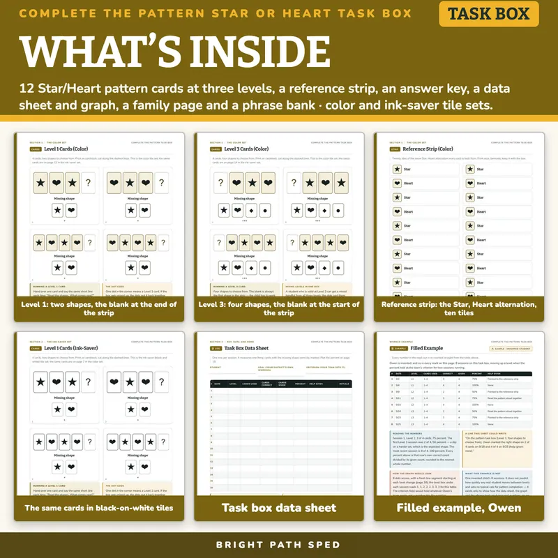 Complete the Pattern Star or Heart Task Box, image 2 of 4