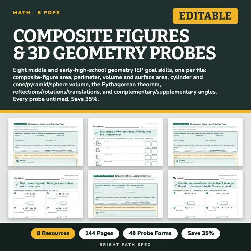 Composite Figures and 3D Geometry Progress Monitoring Probes Bundle, image 1 of 3