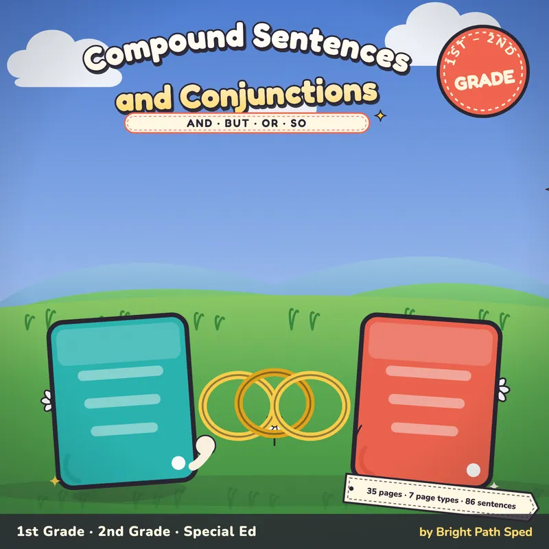 Compound Sentences and Conjunctions Worksheets, image 1 of 4