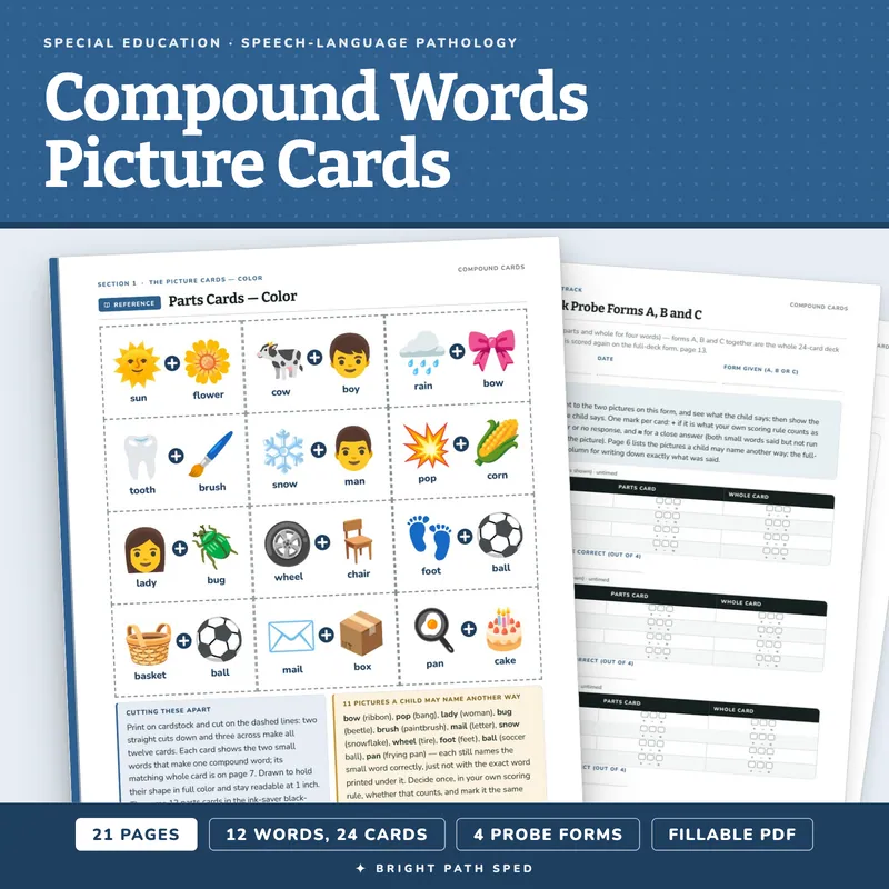 Compound Words Picture Cards, image 1 of 4