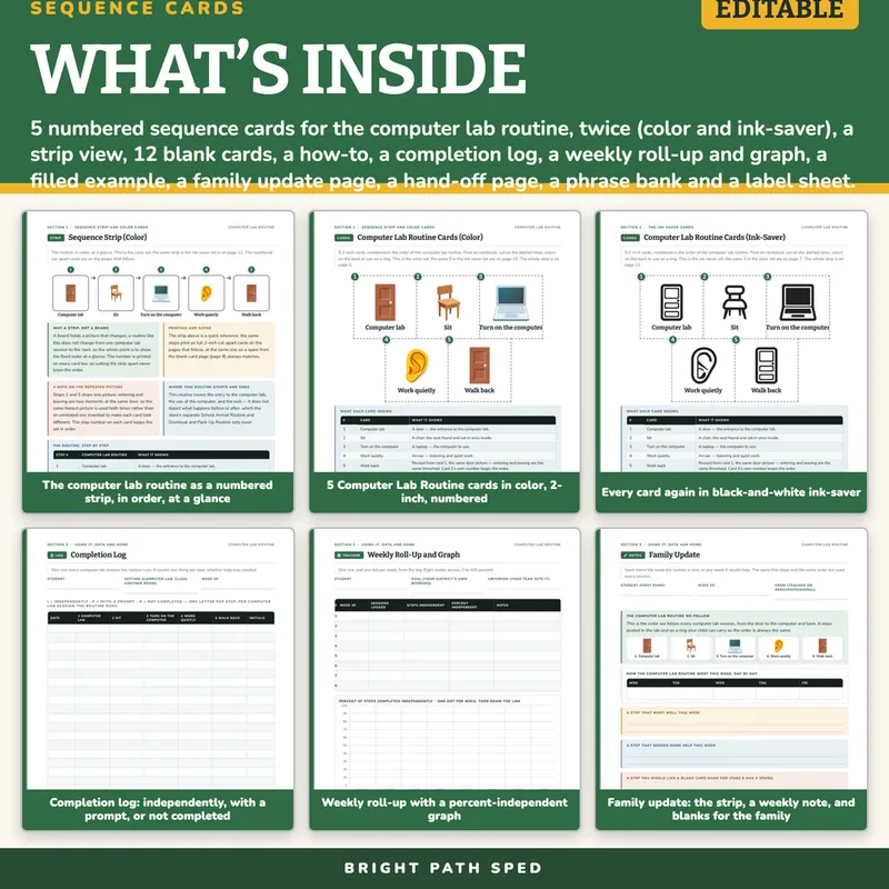 Computer Lab Routine Visual Schedule Cards, image 2 of 4