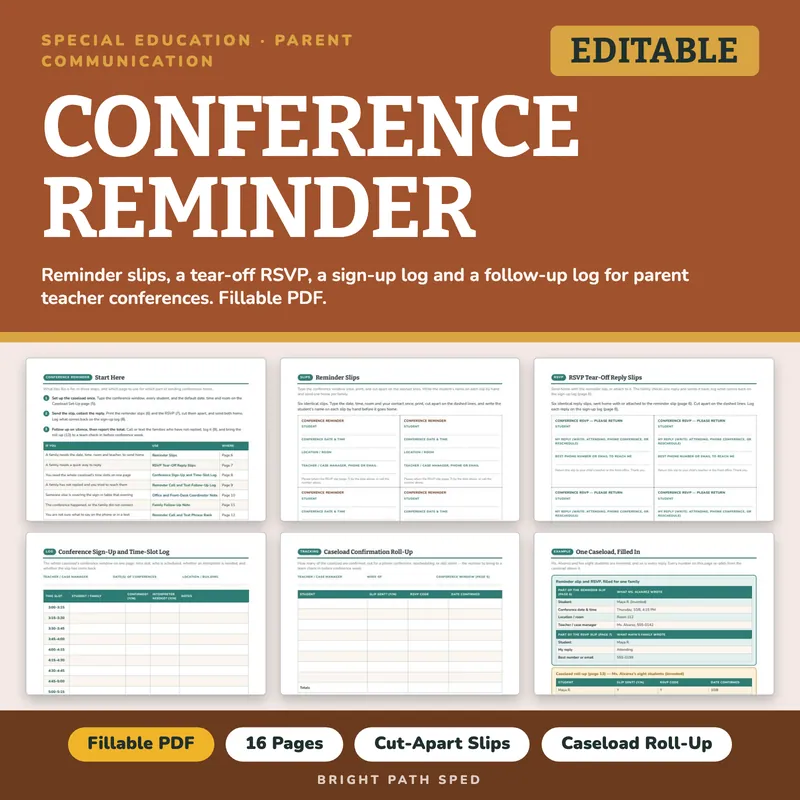 Conference Reminder Editable, image 1 of 4