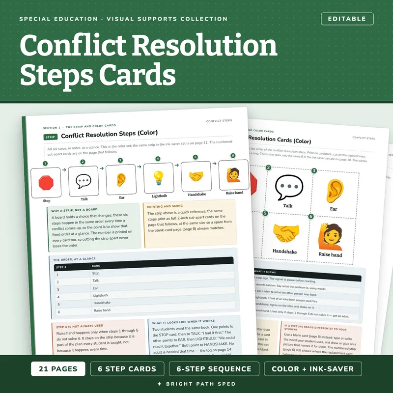 Conflict Resolution Steps Cards, image 1 of 4