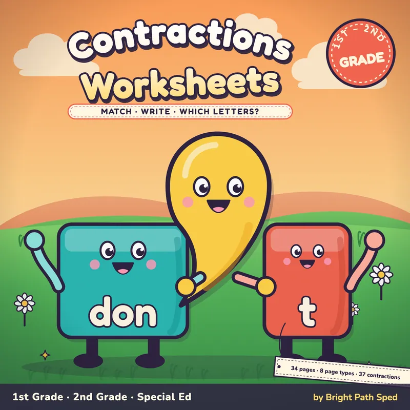 Contractions Worksheets, image 1 of 4