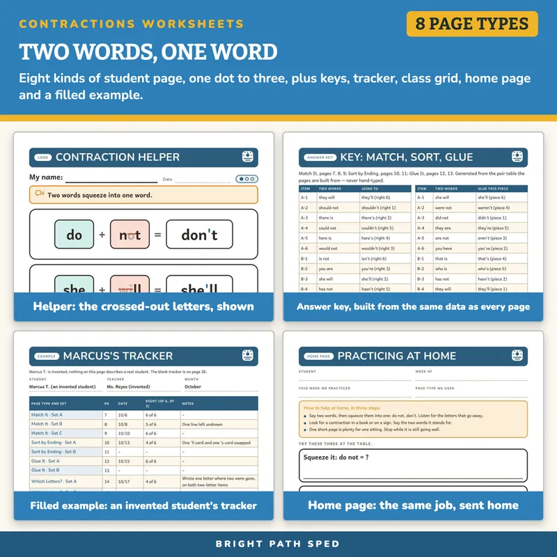 Contractions Worksheets, image 3 of 4