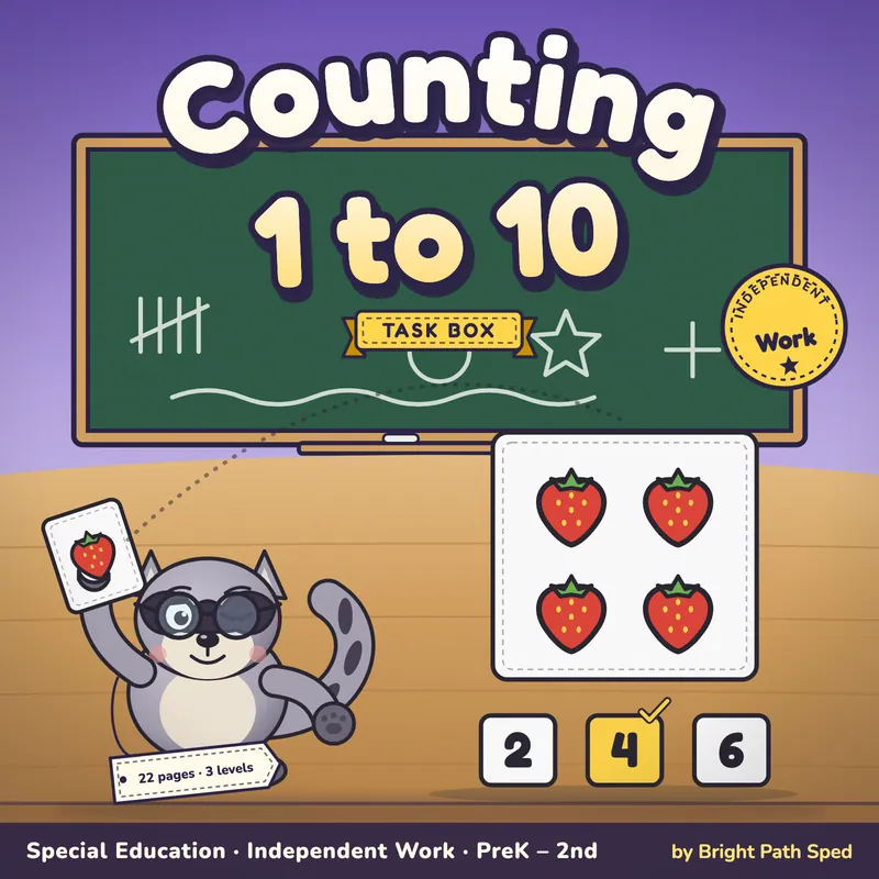 Counting 1-10 Picture Task Box, image 1 of 4