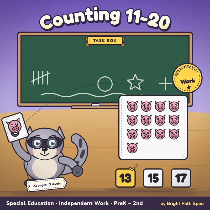 Counting 11-20 Picture Task Box, image 1 of 4