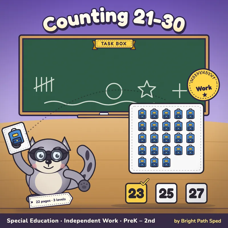 Counting 21-30 Picture Task Box, image 1 of 4