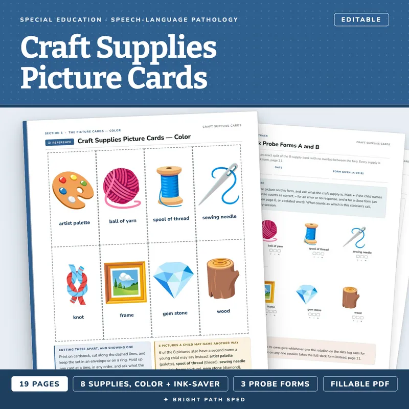 Craft Supplies Picture Cards, image 1 of 4