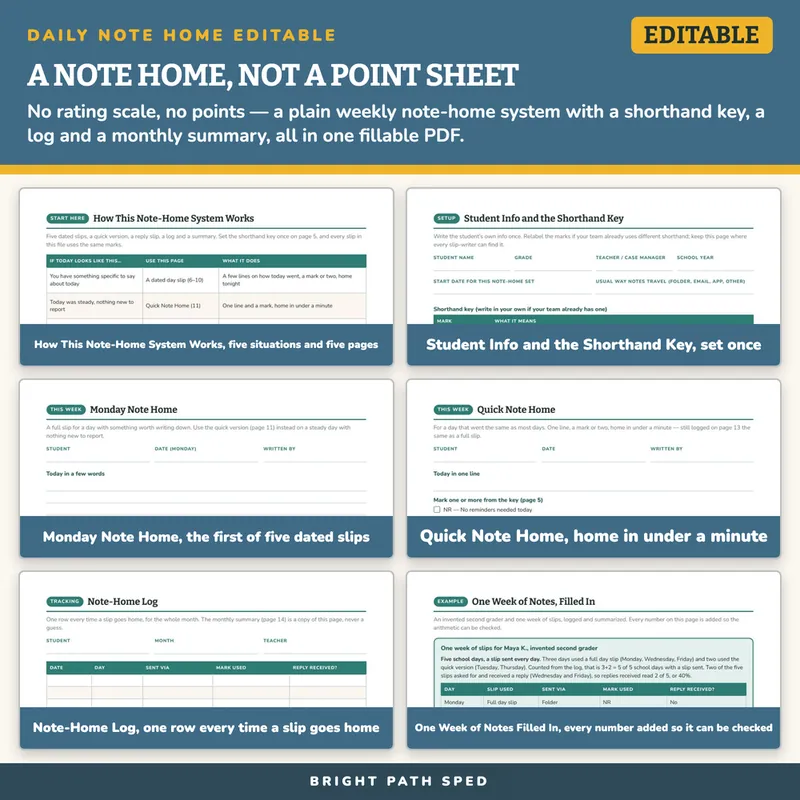 Daily Note Home Special Ed, image 3 of 4