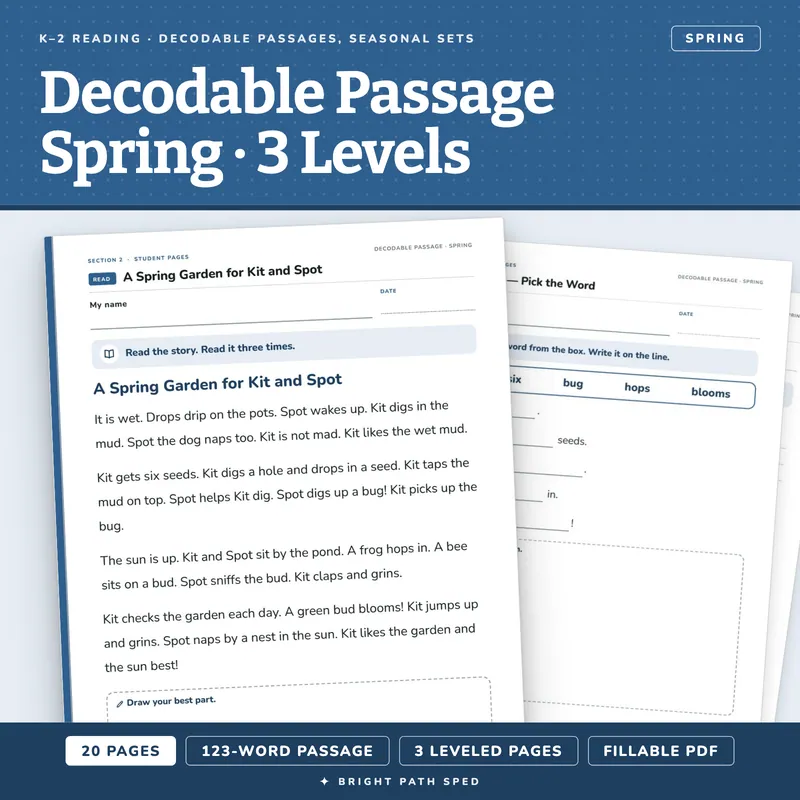 Decodable Passage Spring, image 1 of 4