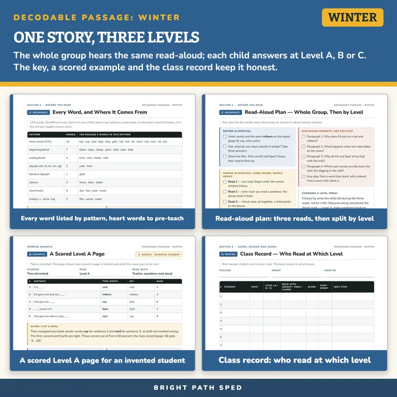 Decodable Passage Winter, image 3 of 4