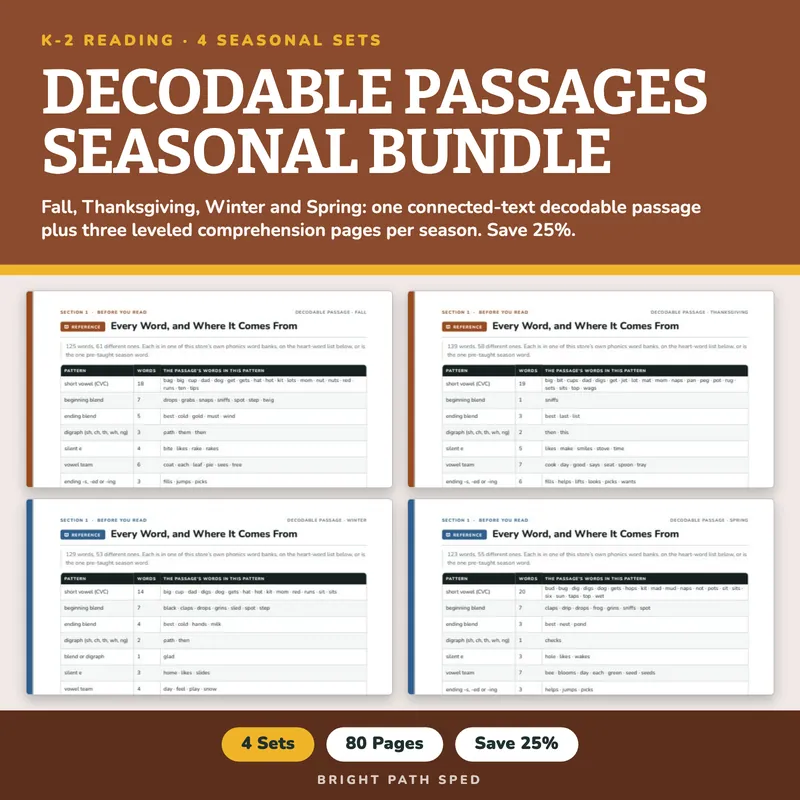 Decodable Passages Seasonal Bundle, image 1 of 3