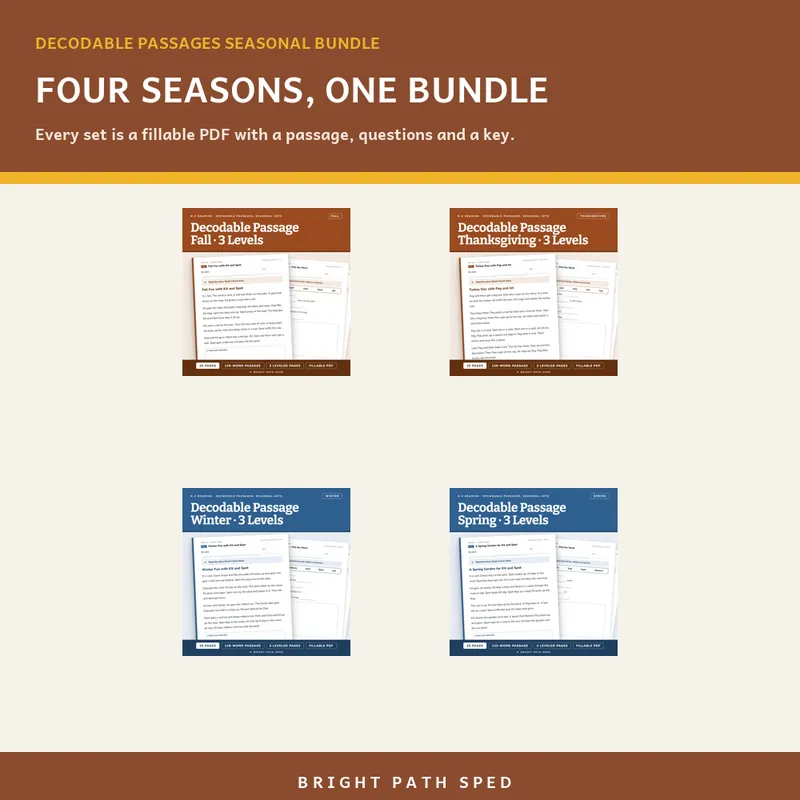 Decodable Passages Seasonal Bundle, image 2 of 3
