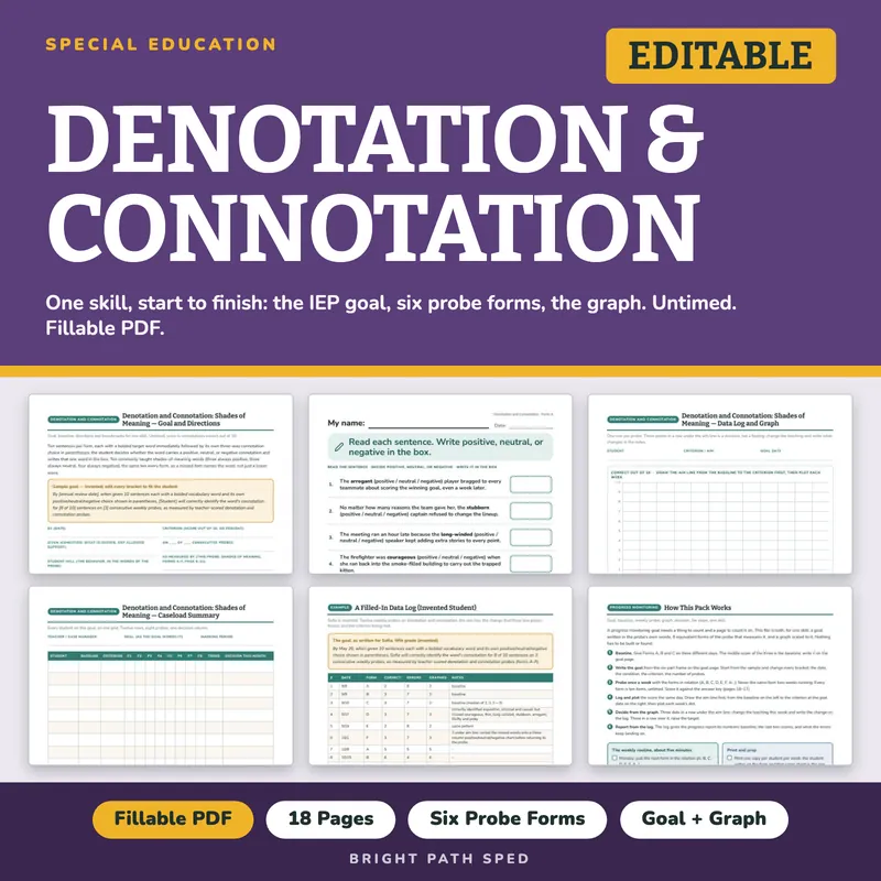 Denotation and Connotation Shades of Meaning Probes, image 1 of 4