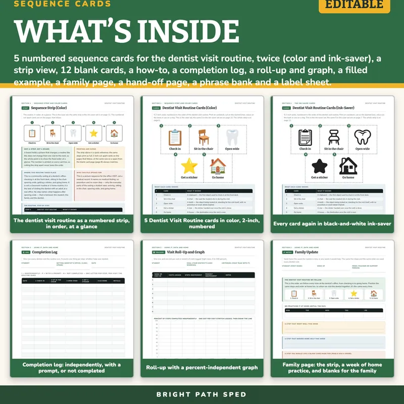 Dentist Visit Routine Visual Schedule Cards, image 2 of 4