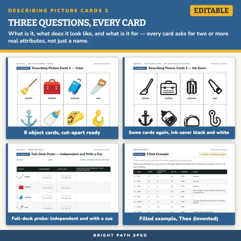 Describing and Attributes Picture Cards 2, image 3 of 4
