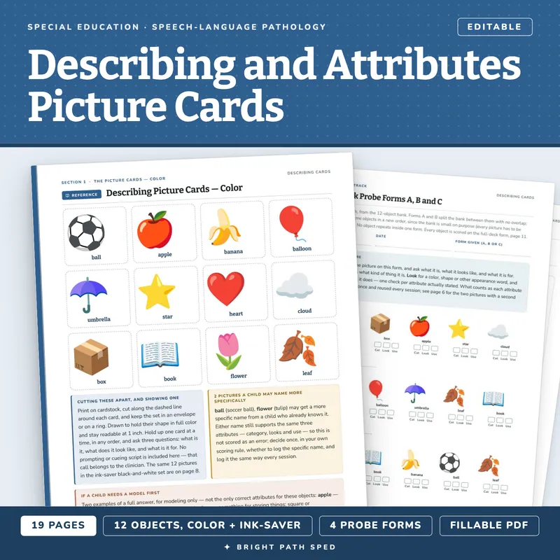 Describing and Attributes Picture Cards, image 1 of 4