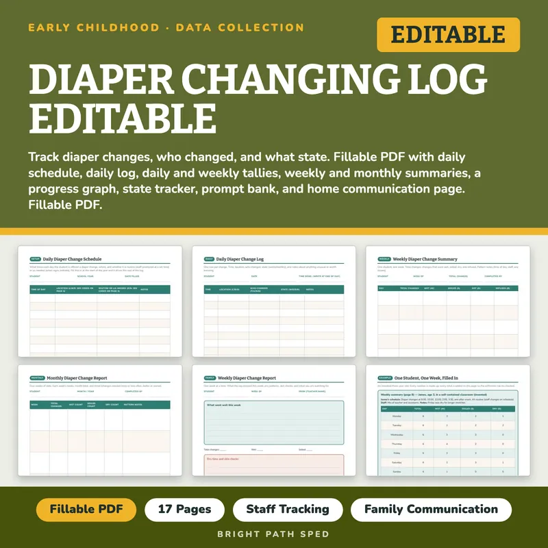 Diaper Changing Log, image 1 of 4