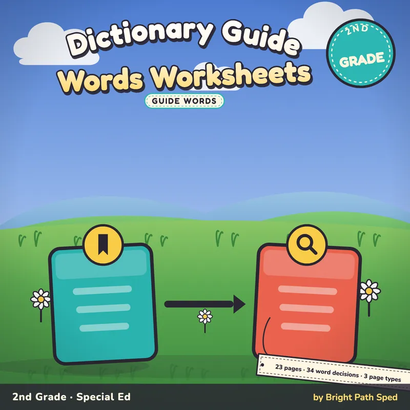 Dictionary Guide Words Worksheets, image 1 of 4