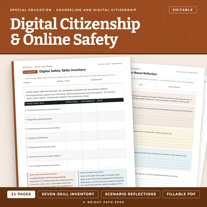 Digital Citizenship and Online Safety Awareness Editable, image 1 of 4