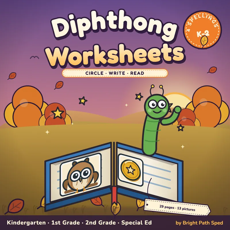 Diphthong Worksheets OU OW OI OY, image 1 of 4