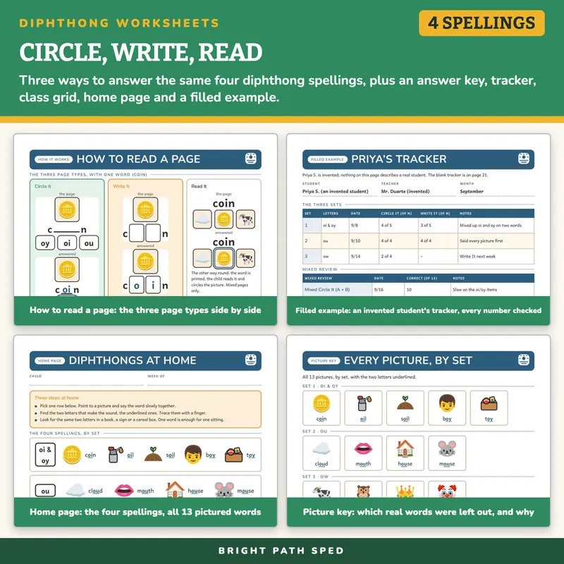 Diphthong Worksheets OU OW OI OY, image 3 of 4