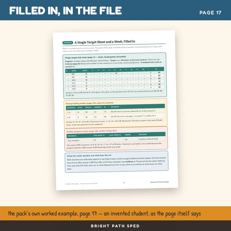 Discrete Trial Data Sheets Editable, image 4 of 4