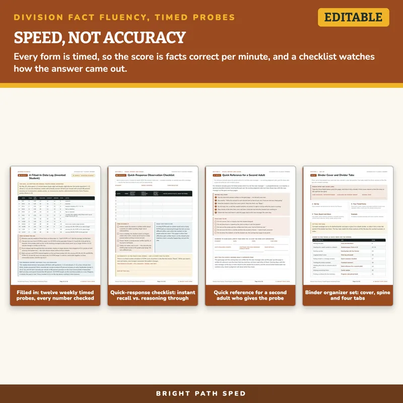 Division Facts Fluency Probes, image 3 of 4