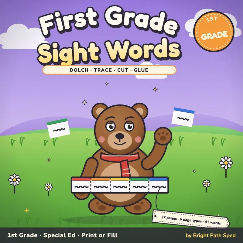 Dolch First Grade Sight Word Worksheets, image 1 of 4