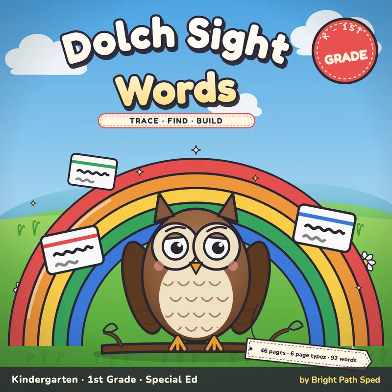 Dolch Pre-Primer and Primer Sight Word Worksheets, image 1 of 4