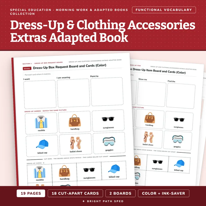Dress-Up and Clothing Extras Adapted Book, image 1 of 4