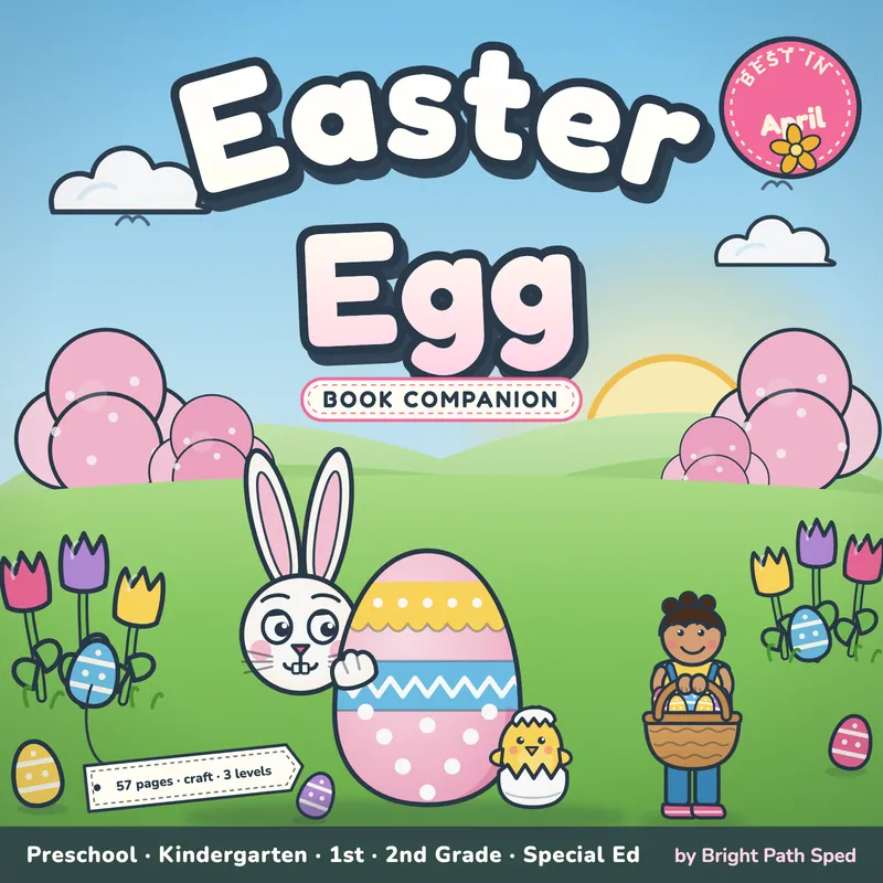Easter Egg Book Companion April Preschool Kindergarten 1st 2nd Grade Special Ed, image 1 of 4