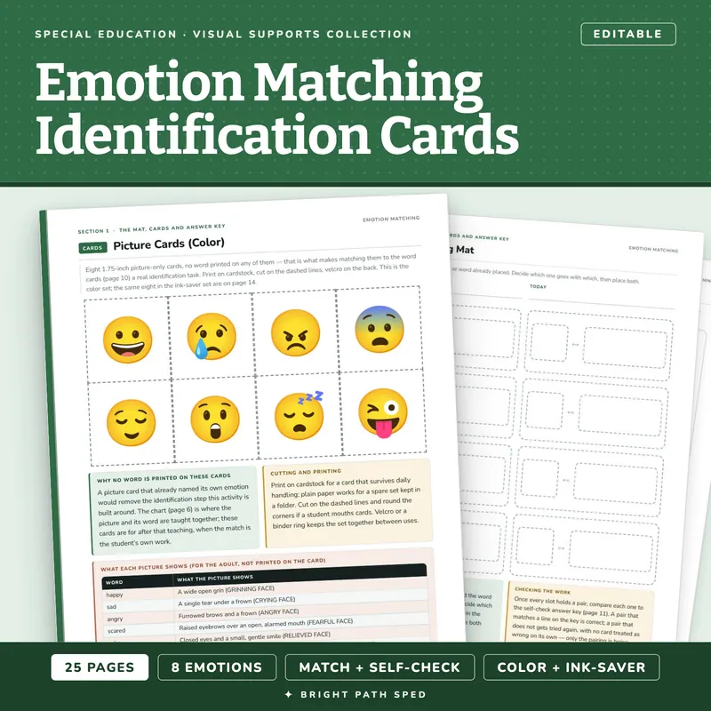 Emotion Identification and Matching Cards, image 1 of 4