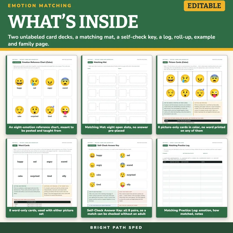 Emotion Identification and Matching Cards, image 2 of 4