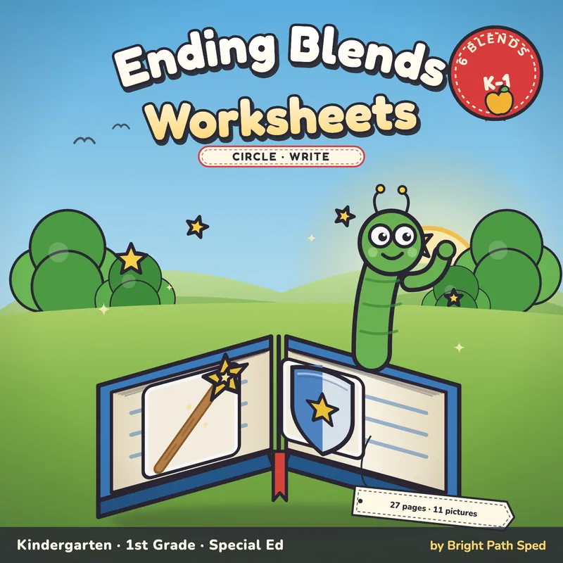 Ending Blends Worksheets, image 1 of 4