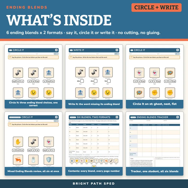Ending Blends Worksheets, image 2 of 4