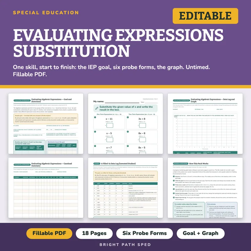 Evaluating Expressions Progress Monitoring Probes, image 1 of 4