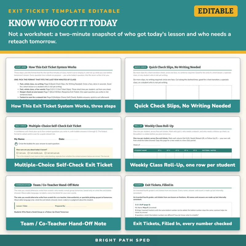 Exit Ticket Template, image 3 of 4