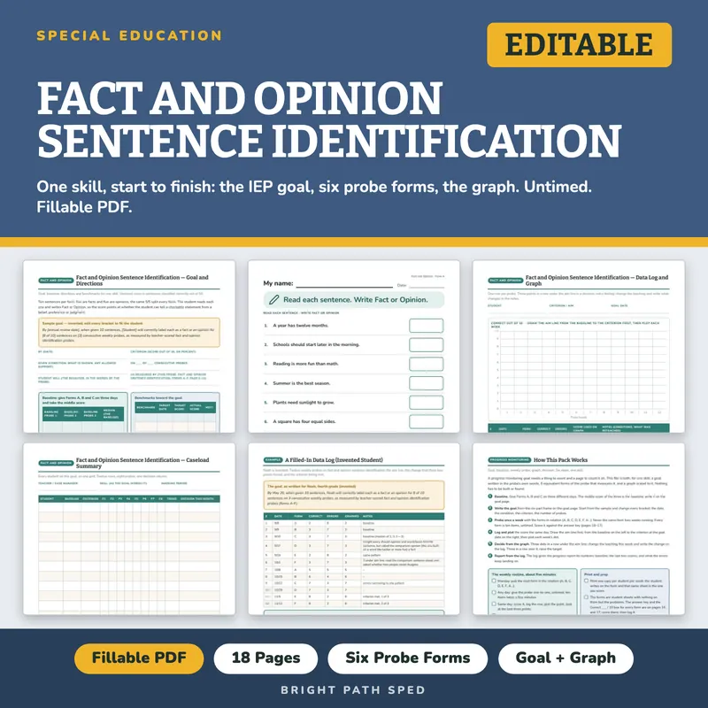 Fact and Opinion Sentence Identification Progress Monitoring Probes, image 1 of 4
