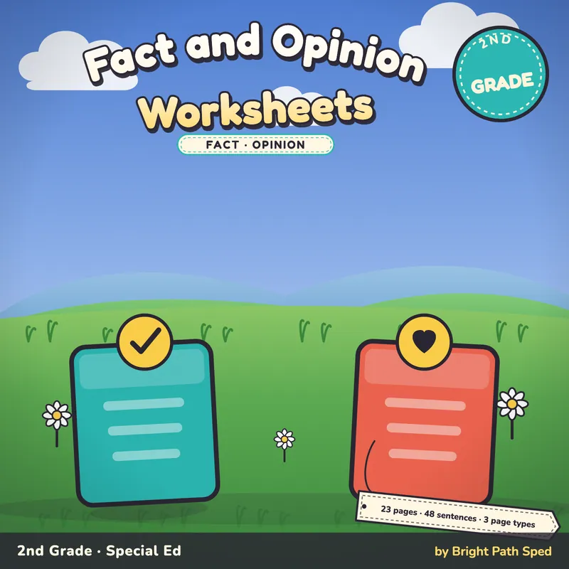 Fact and Opinion Worksheets, image 1 of 4