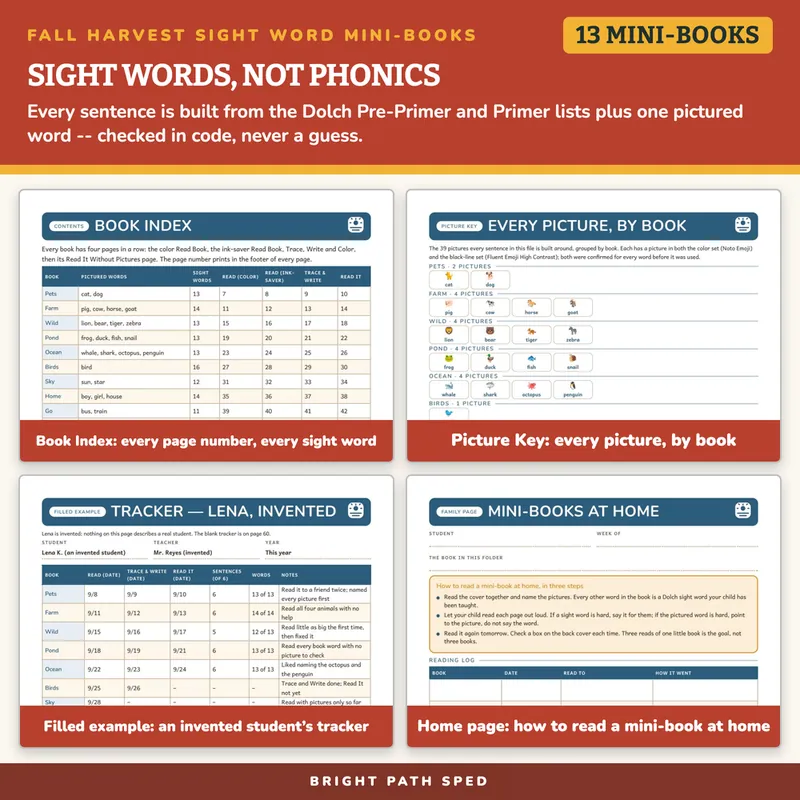 Fall Harvest Sight Word Worksheets, image 3 of 4