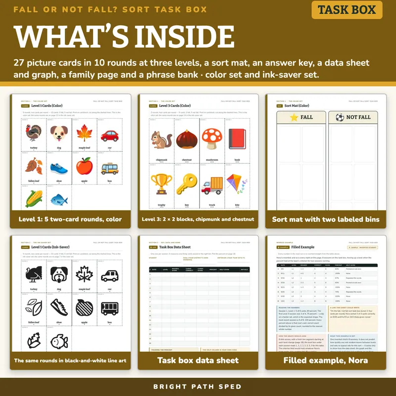 Fall Sort Task Box, image 2 of 4