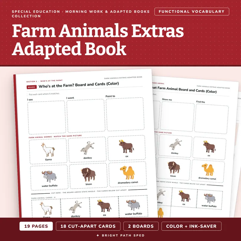 Farm Animals Extras Adapted Book, image 1 of 4