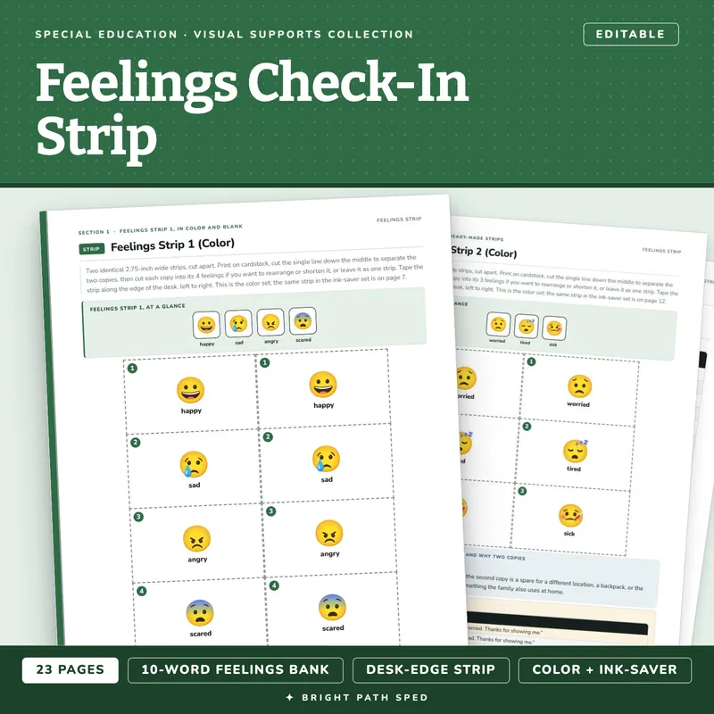 Feelings Check-In Strip, image 1 of 4