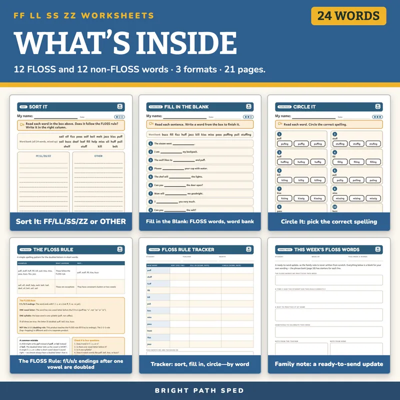 FF LL SS ZZ Worksheets, image 2 of 4