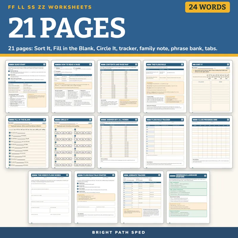 FF LL SS ZZ Worksheets, image 4 of 4